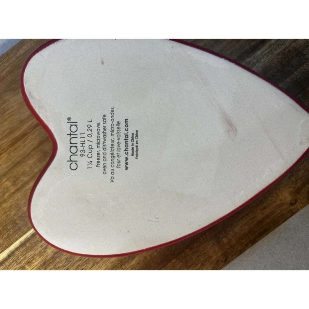 Chantal Red Heart Ramekin Baking Dish.